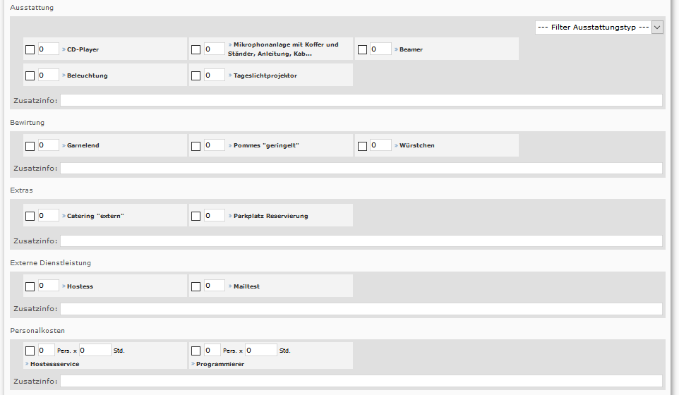 Raumbuchungsmaske Ressourcenangabe